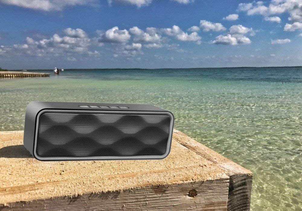 Wireless Bluetooth Speaker, Bestipik S2 Outdoor Stereo Bluetooth 4.2 Speaker, HD Audio and Enhanced Bass, Built-In Dual Driver Speakerphone, Handsfree Calling, FM Radio,TF Card Slot