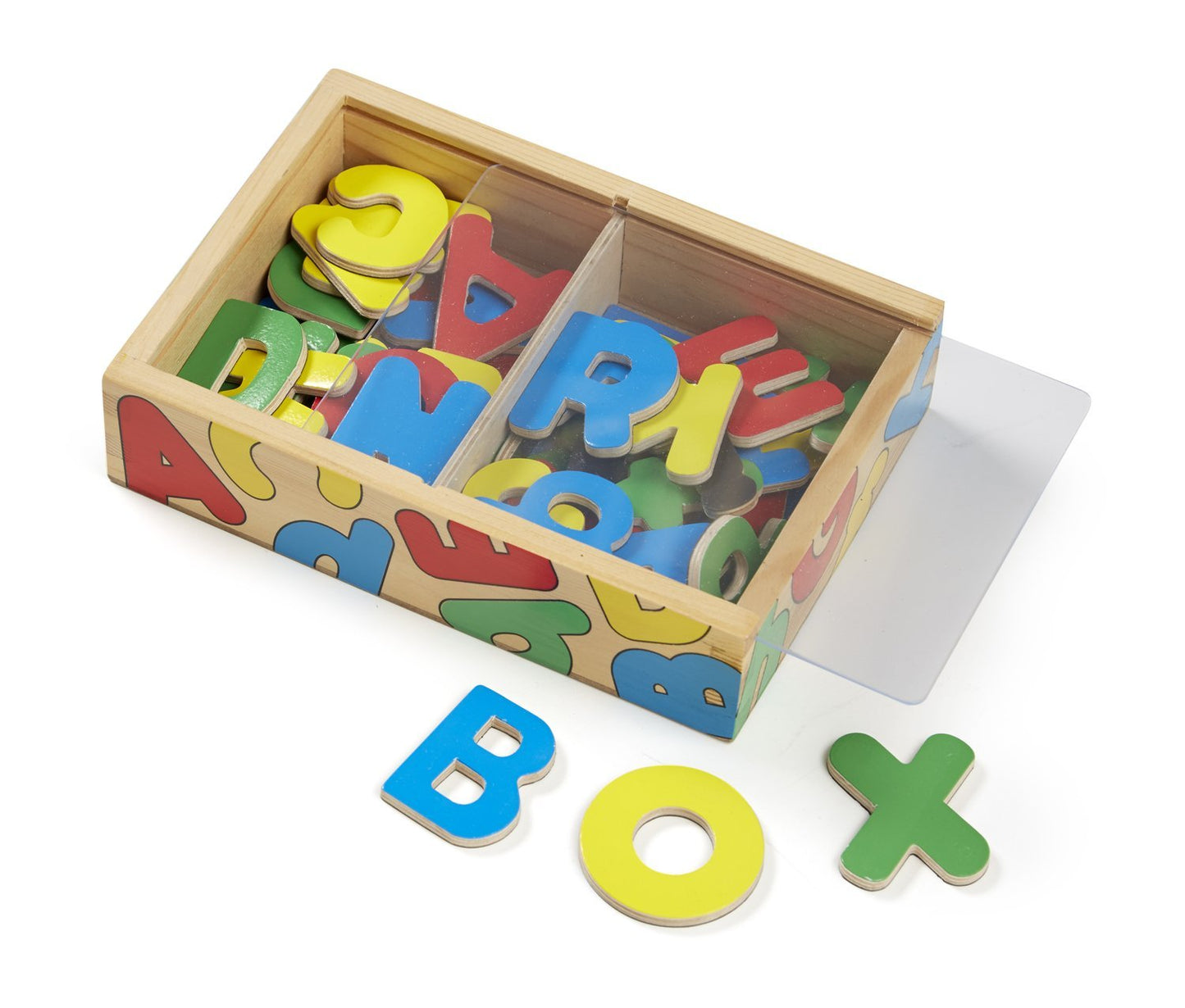 Melissa & Doug 52 Wooden Alphabet Magnets in a Box - Uppercase and Lowercase Letters