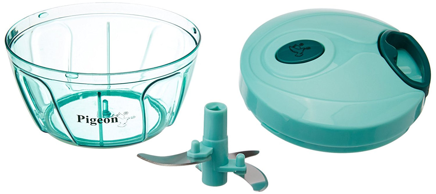 Pigeon by Stovekraft New Handy Plastic Chopper with 3 Blades, Green