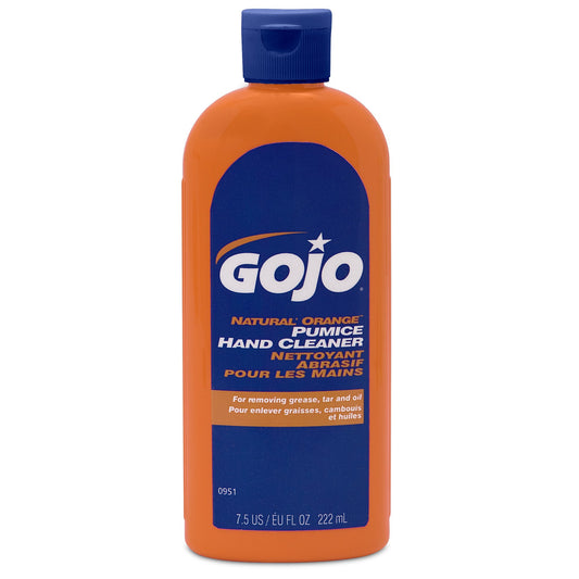 GOJO 0951-15 Natural Orange Hand Cleaner with Pumice Scrubber, 7.5 oz Bottle (Pack of 15)