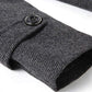 Chouyatou Men's Stand Collar Classic Pea Coat with Removable Inner Collar (Large, Gray)