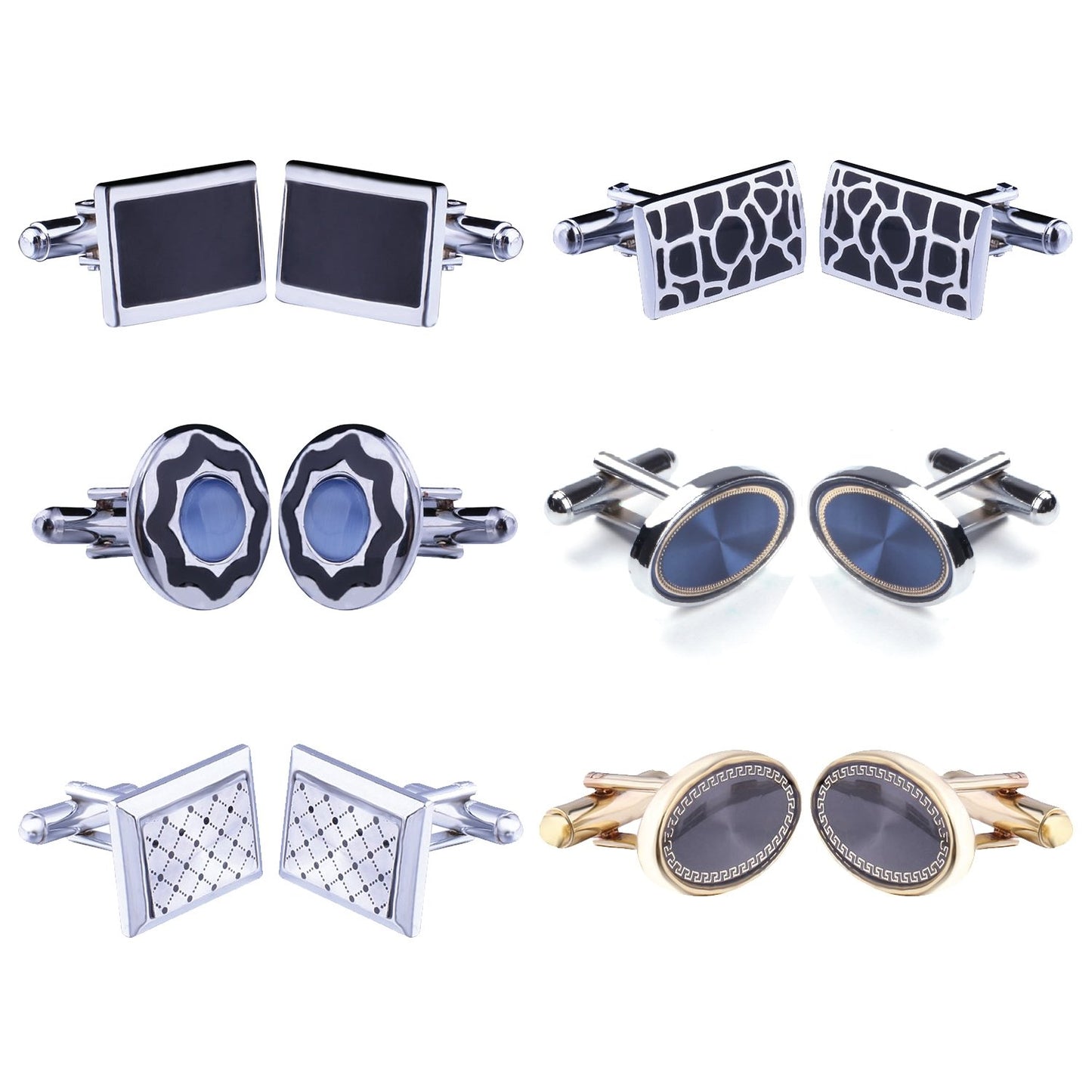 BodyJ4You 18 Pairs Business Knot Classic Cuff Links for Men Unique Cufflink Set