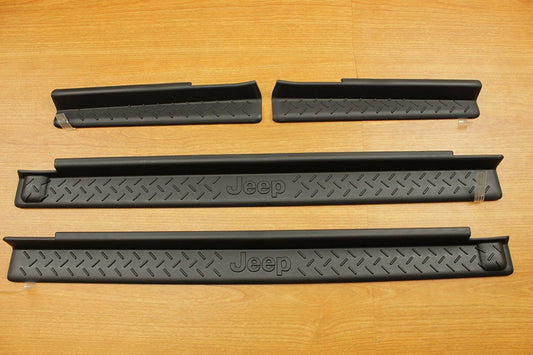 Jeep Wrangler 4-Door Sill Guards Black Plastic Mopar OEM 82210106