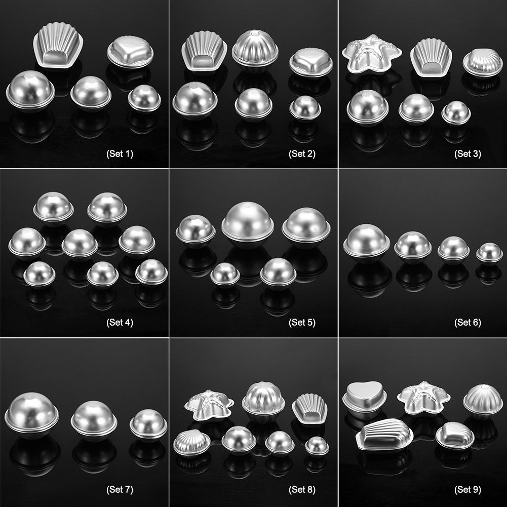 Bath Bomb Molds DIY Bath Bomb Kit for Crafting Handmade Spa Bomb Fizzy Crafting Molds Making Supplies Round Sphere Shape(Set 7)