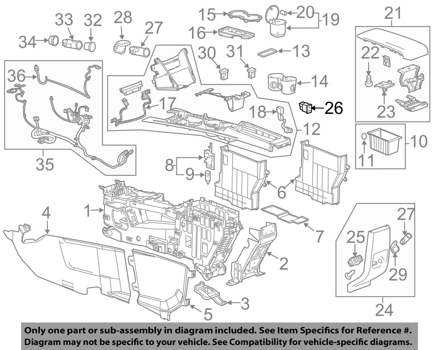 Genuine GM Equinox Terrain White USB and Aux Port 22836649