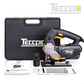 Scies Sauteuses, TECCPO Professional 800W Scie Sauteuse électrique, Hauteur de Course 22mm, 3000SPM, Angle Max 45°, 6 Vitesses, avec Guide Laser - TAJS01P