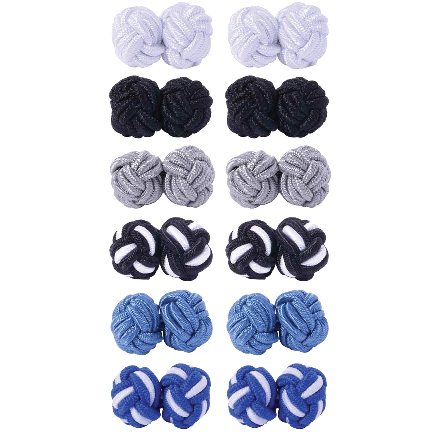 BodyJ4You 18 Pairs Business Knot Classic Cuff Links for Men Unique Cufflink Set