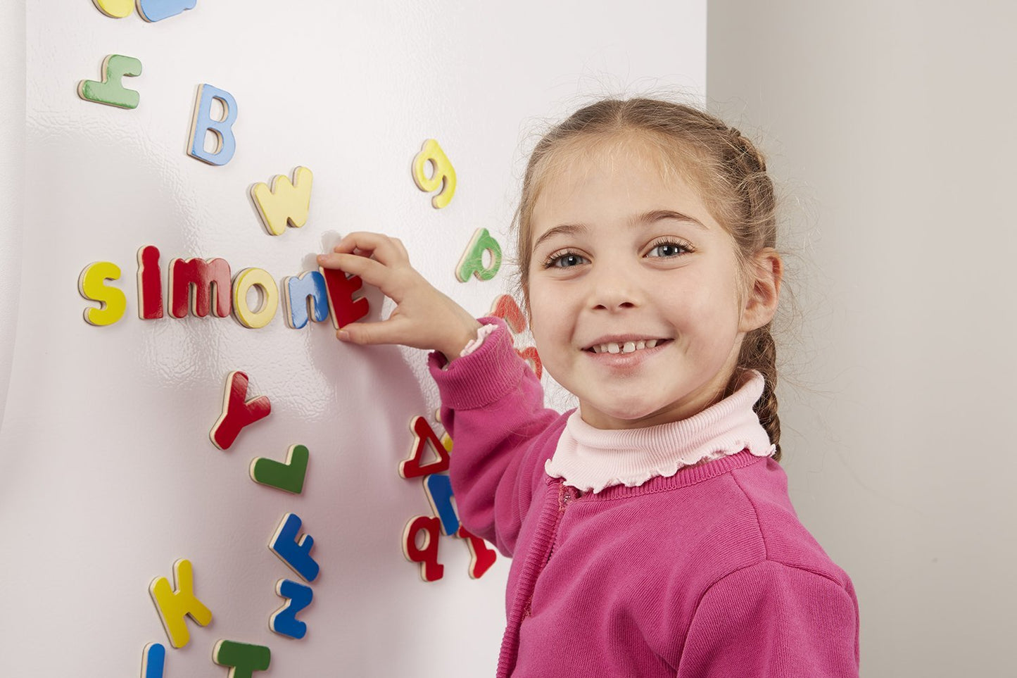 Melissa & Doug 52 Wooden Alphabet Magnets in a Box - Uppercase and Lowercase Letters