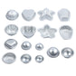 Neoteck 16PCS Muti Shape Metal Aluminum Bath Bomb Molds Moulds DIY Homemade Soap Crafting Gifts