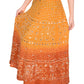 Soundarya Women's Cotton Long Skirt(RS3027, 38, Yellow and Brown)