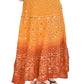 Soundarya Women's Cotton Long Skirt(RS3027, 38, Yellow and Brown)