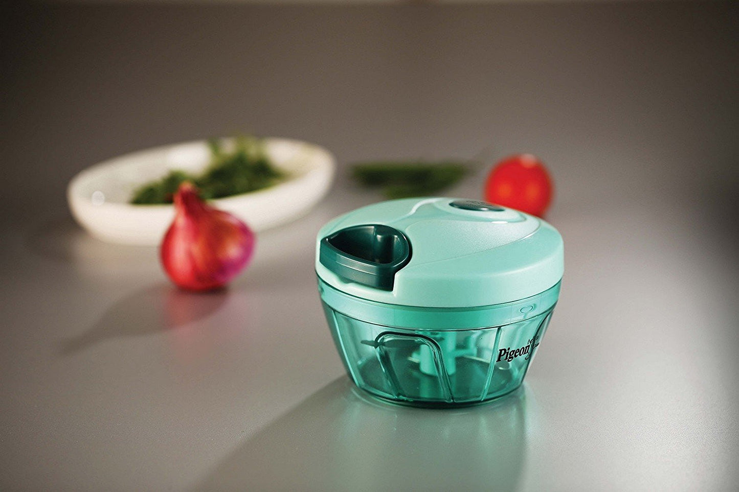 Pigeon by Stovekraft New Handy Plastic Chopper with 3 Blades, Green