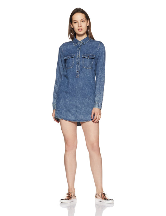 Forever 21 Women's Denim Dress (00216056012_0021605601_ Denim_2/S)