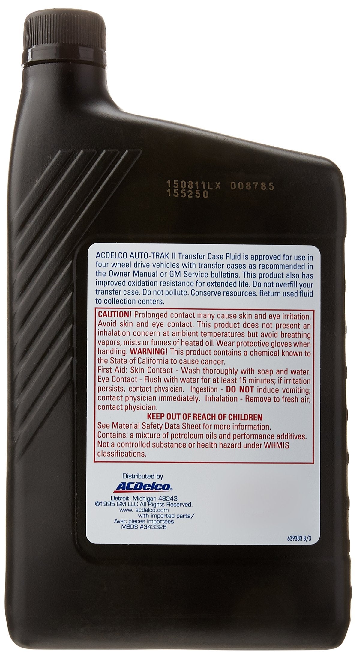 ACDelco 10-4017 Auto-Trak II Transfer Case Fluid - 33.8 oz