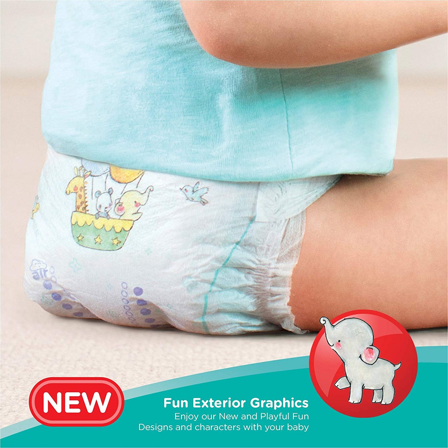 Pampers New Large Size Diapers Pants Monthly Box Pack, 128 Count