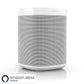 SONOS ONE Voice Control Smart Wireless Speaker (White)