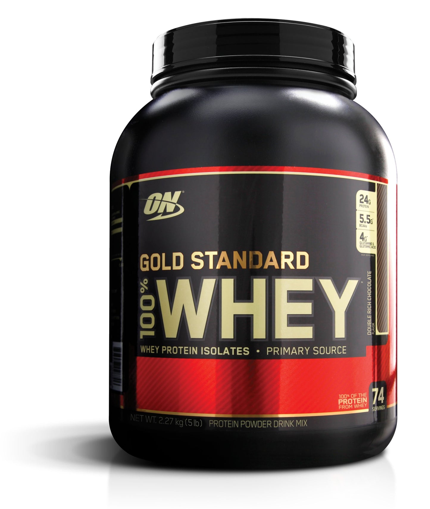 Optimum Nutrition Gold Standard 1 Whey Double Rich Chocolate Protein Powder, 2.27 Kilograms