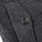 Chouyatou Men's Stand Collar Classic Pea Coat with Removable Inner Collar (Large, Gray)