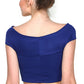 VeniVidiVici Blue Bandage Bardot Crop Top