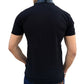 Tees Collection Men's Stylish Leather Flap Dragon Neck T-Shirt (Black_TCLF001)
