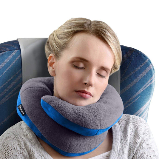 BCOZZY Chin Supporting Travel Neck Pillow - Supports The Head, Neck and Chin in Maximum Comfort in Any Sitting Position. A Patented Product