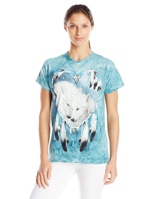 The Mountain Junior's Wolf Heart Graphic T-Shirt, Teal, XX-Large