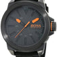 Hugo Boss Orange New York Men's Quartz Analogue Classic Black Silicone Strap 1513004