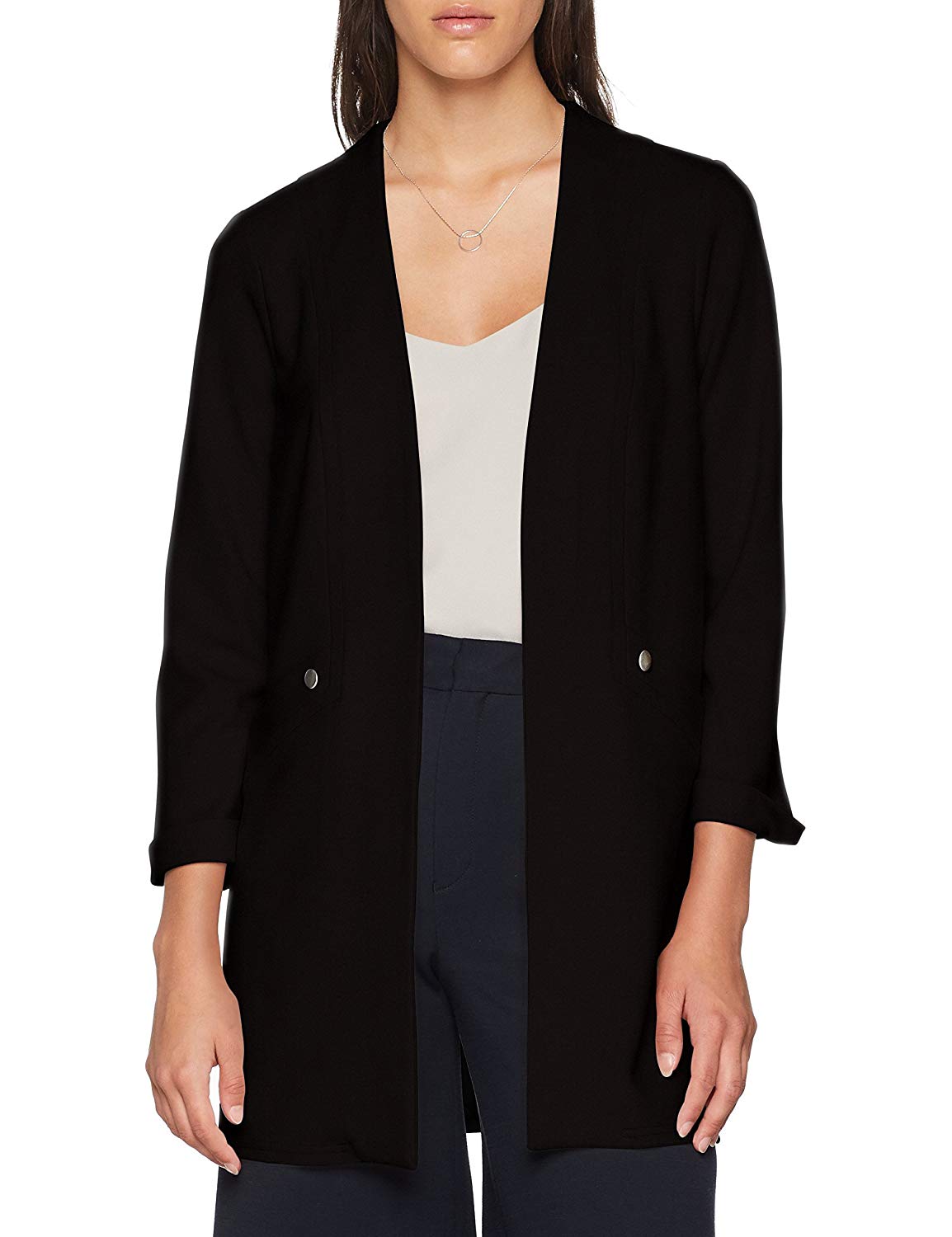 Wallis Women's Popper Pocket Suit Jacket, Black, 10