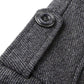Chouyatou Men's Stand Collar Classic Pea Coat with Removable Inner Collar (Large, Gray)
