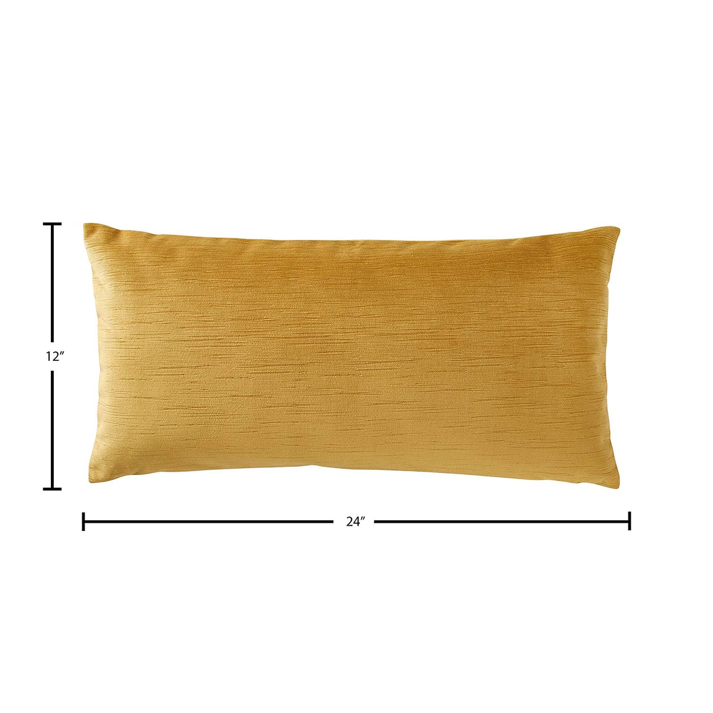 Rivet Velvet Texture Striated Pillow, 12" x 24", Honeycomb