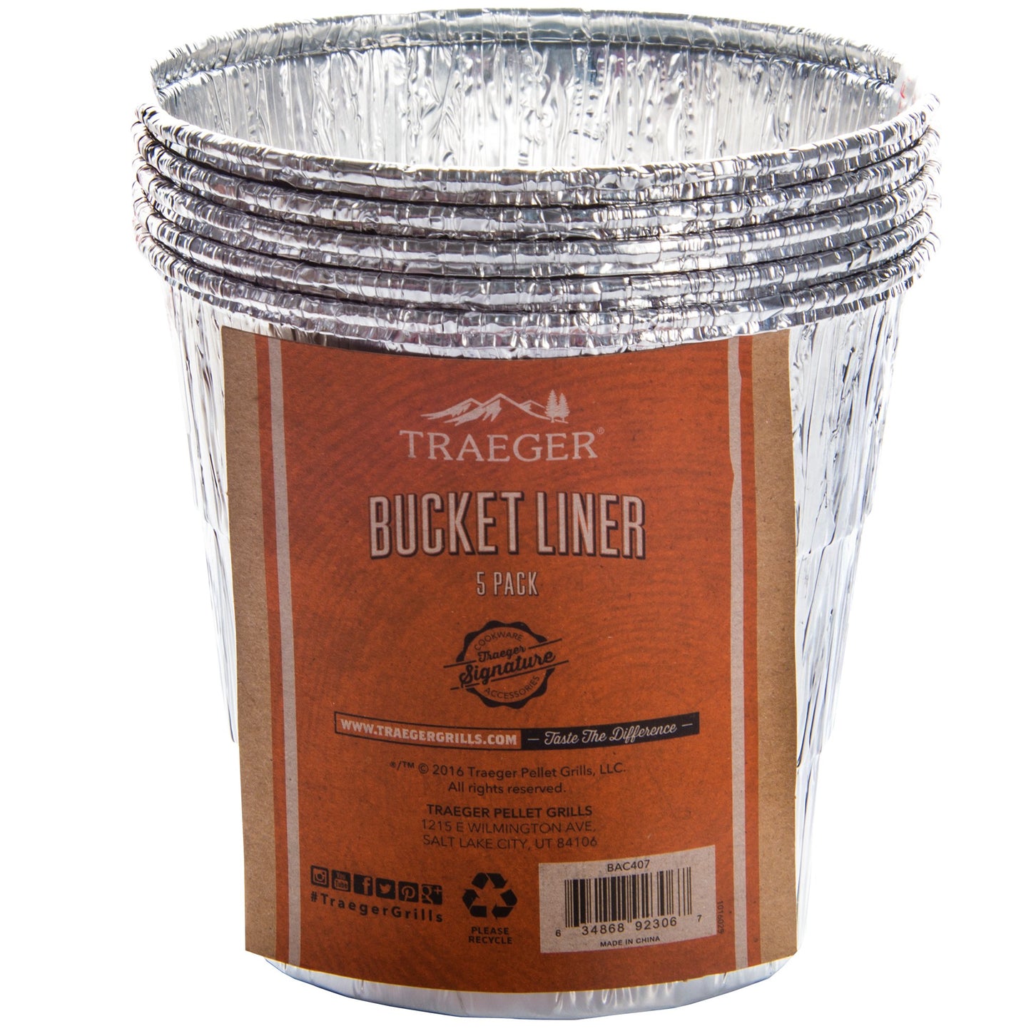 Traeger Grills BAC407z 5-Pack Bucket Liner