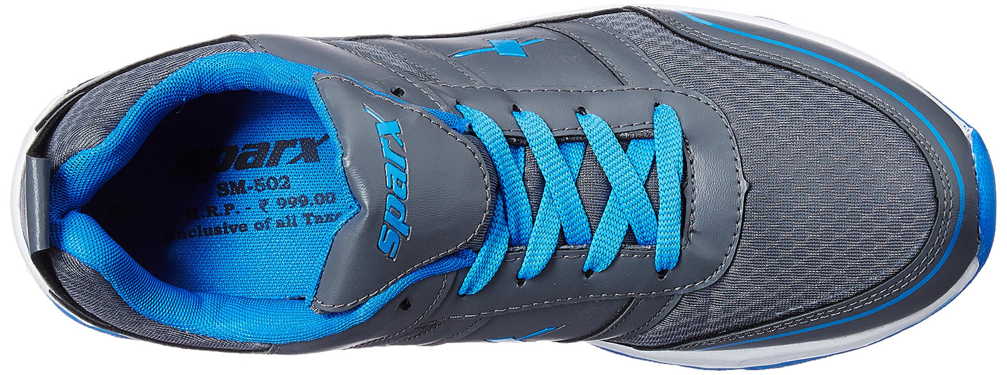 Sparx Men's Dark Grey and Blue Running Shoes - 7 UK/India (40.67 EU) (SM-502)