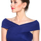 VeniVidiVici Blue Bandage Bardot Crop Top