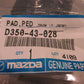 Mazda 3, 5, RX-8 & MX-5 Miata New OEM black rubber brake or clutch pedal pad