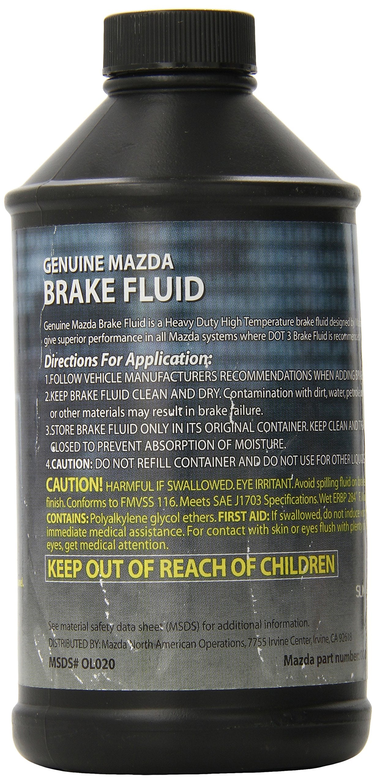 Mazda Genuine Fluid (0000-77-130E-10) DOT-3 Brake Fluid - 12 fl. oz.