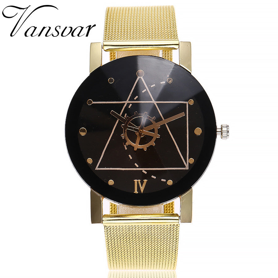 vansvar Casual Quartz Stainless Steel Band Marble Strap Watch Analog Wrist Watch